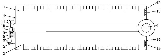 Straightedge device for mathematics teaching