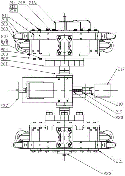 Submerged type pipeline welding joint polishing robot based on modular design