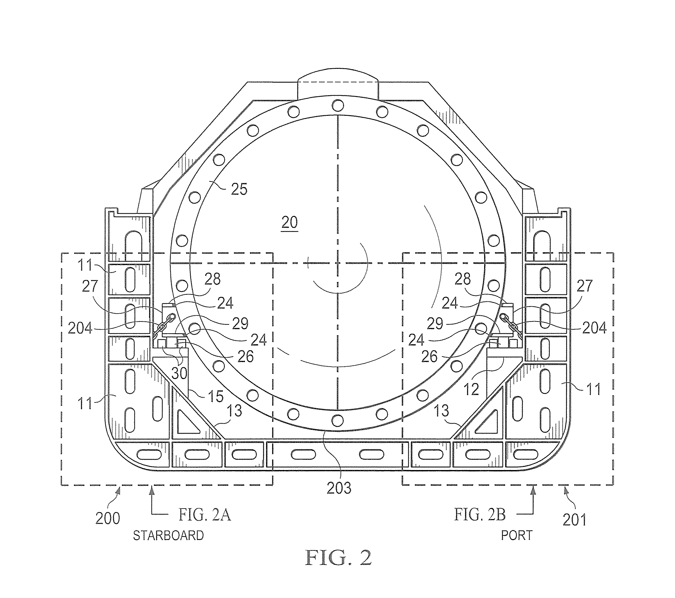 Systems and methods for supporting tanks in a cargo ship