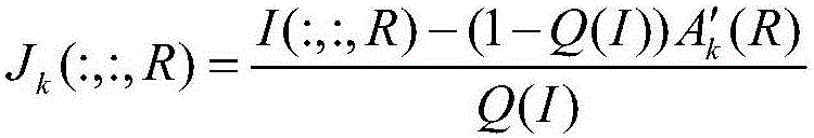 Dark-channel-prior-method-based non-uniform-light-field underwater target detection image enhancement method