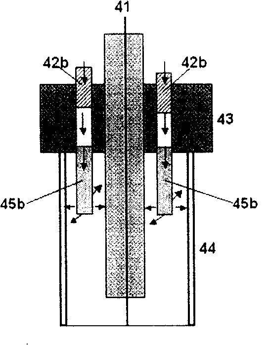 Twin-wire melting pole gas shielded welding torch and welding method