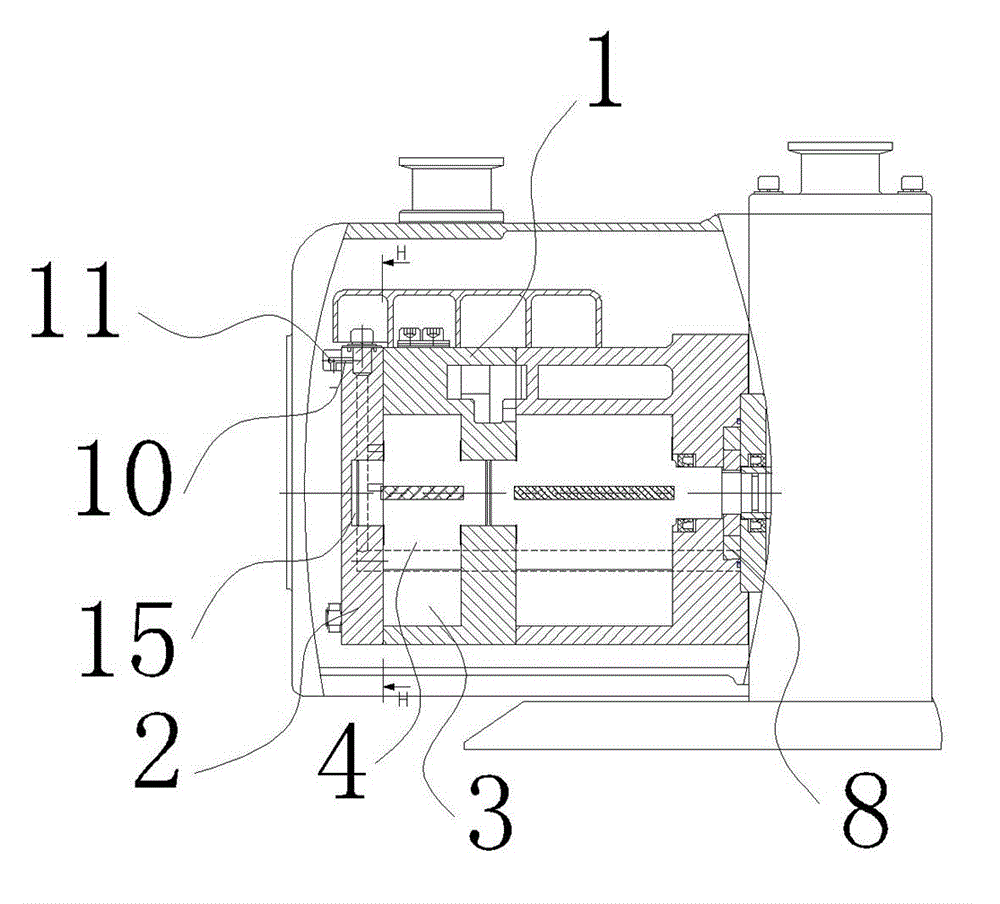 Anti-oil back streaming structure of vacuum pump