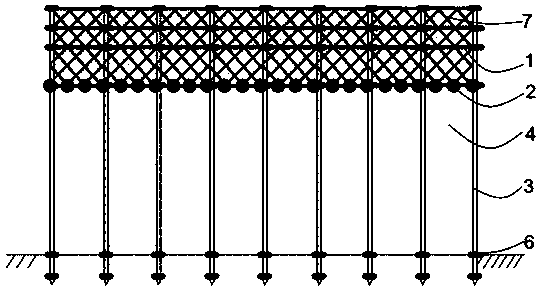 Cross-opening double-column flexible shallow sea culture purse seine