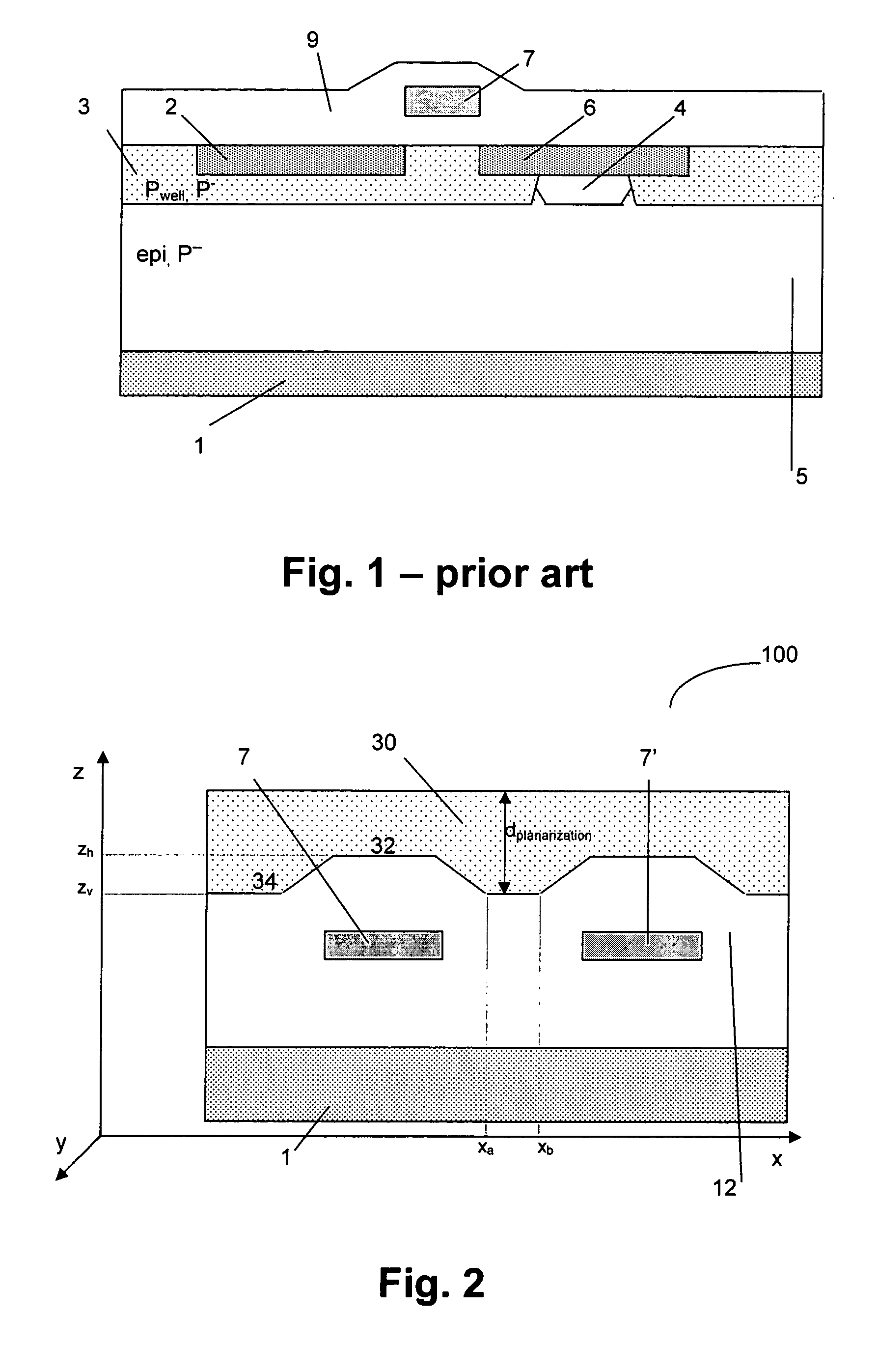 Planarization of an image detector device for improved spectral response