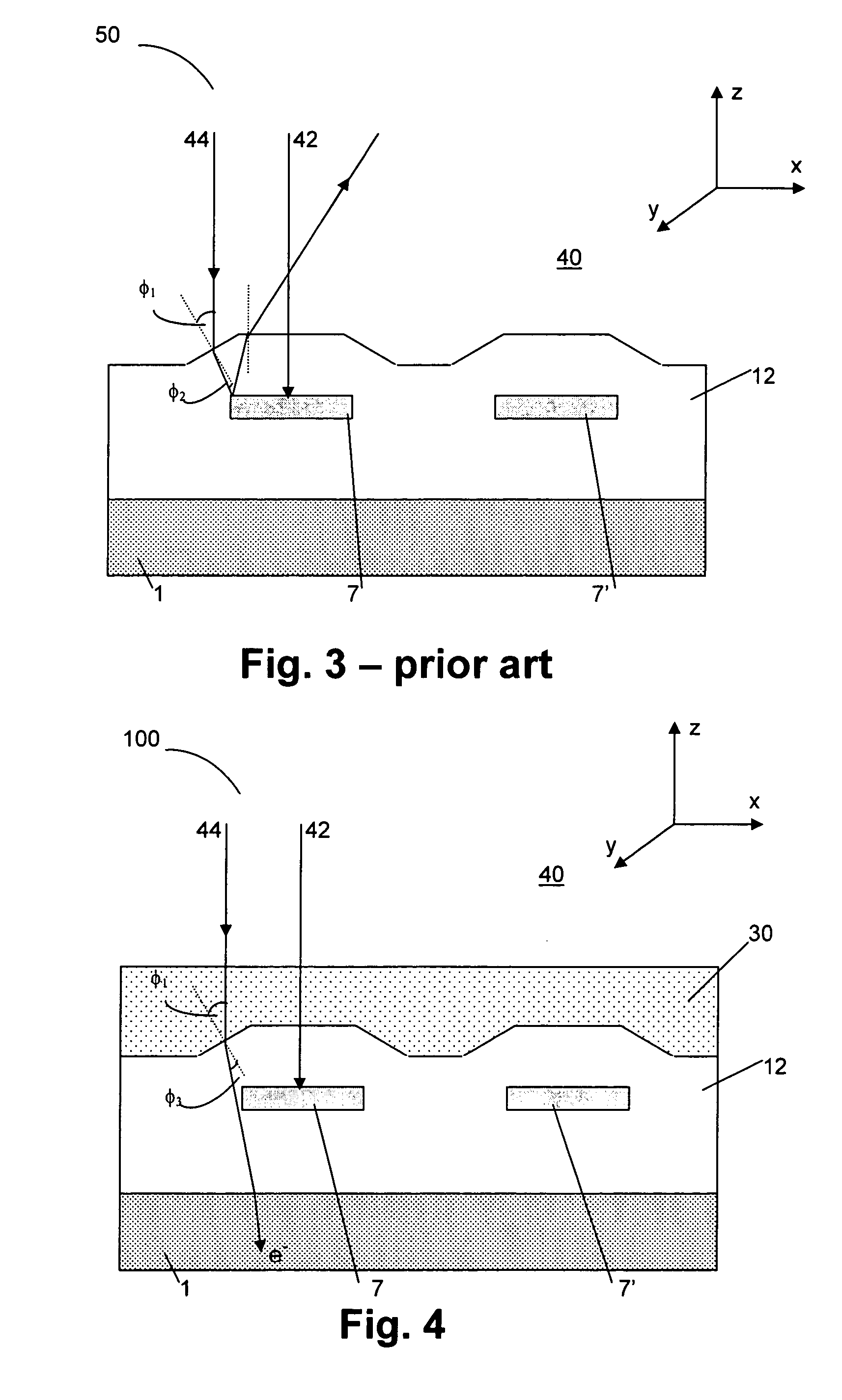 Planarization of an image detector device for improved spectral response