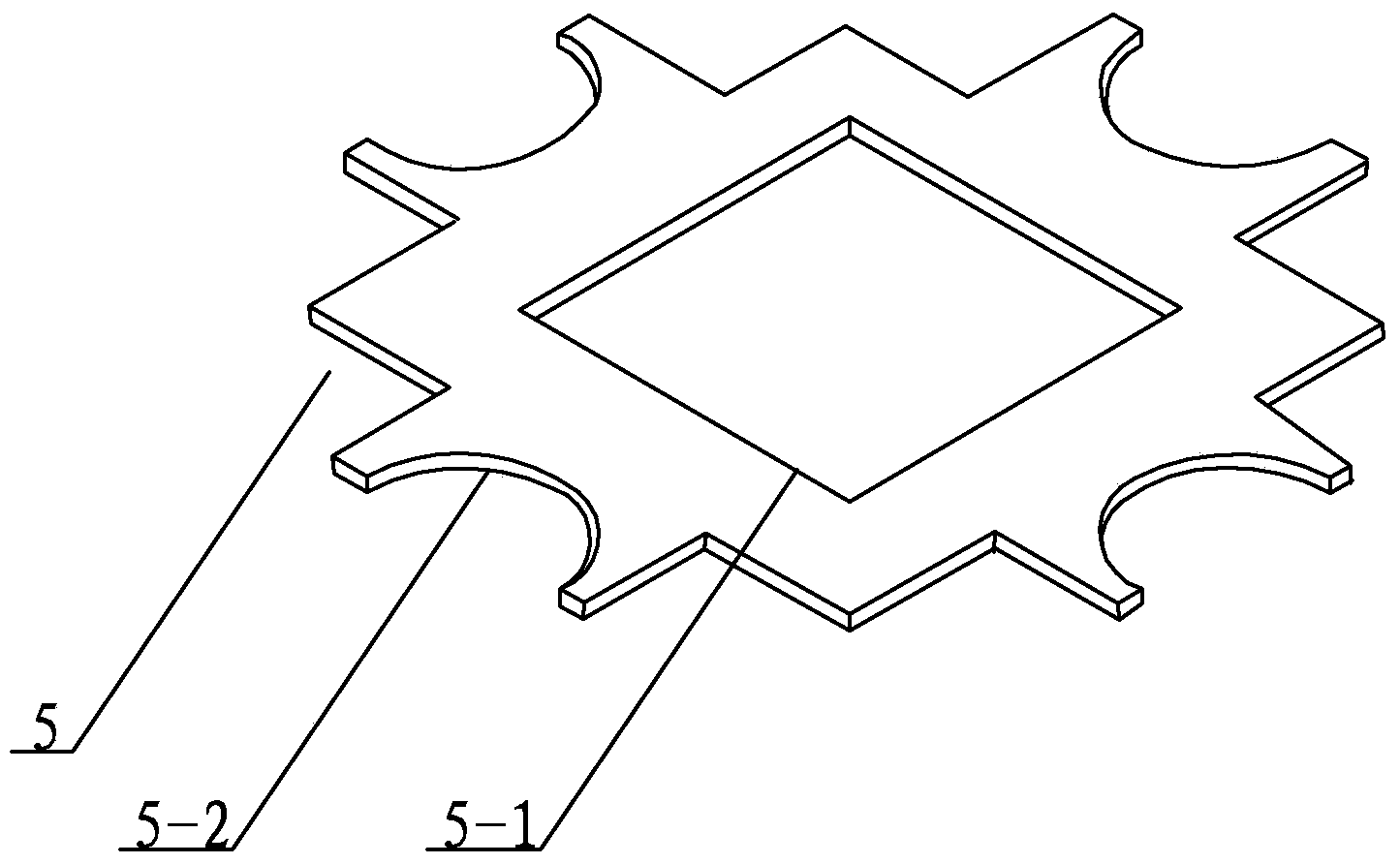 Node assembly of U-shaped steel-concrete composite beam and rectangular steel tube concrete column