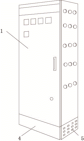 Anti-falling chassis cabinet with circular bulges