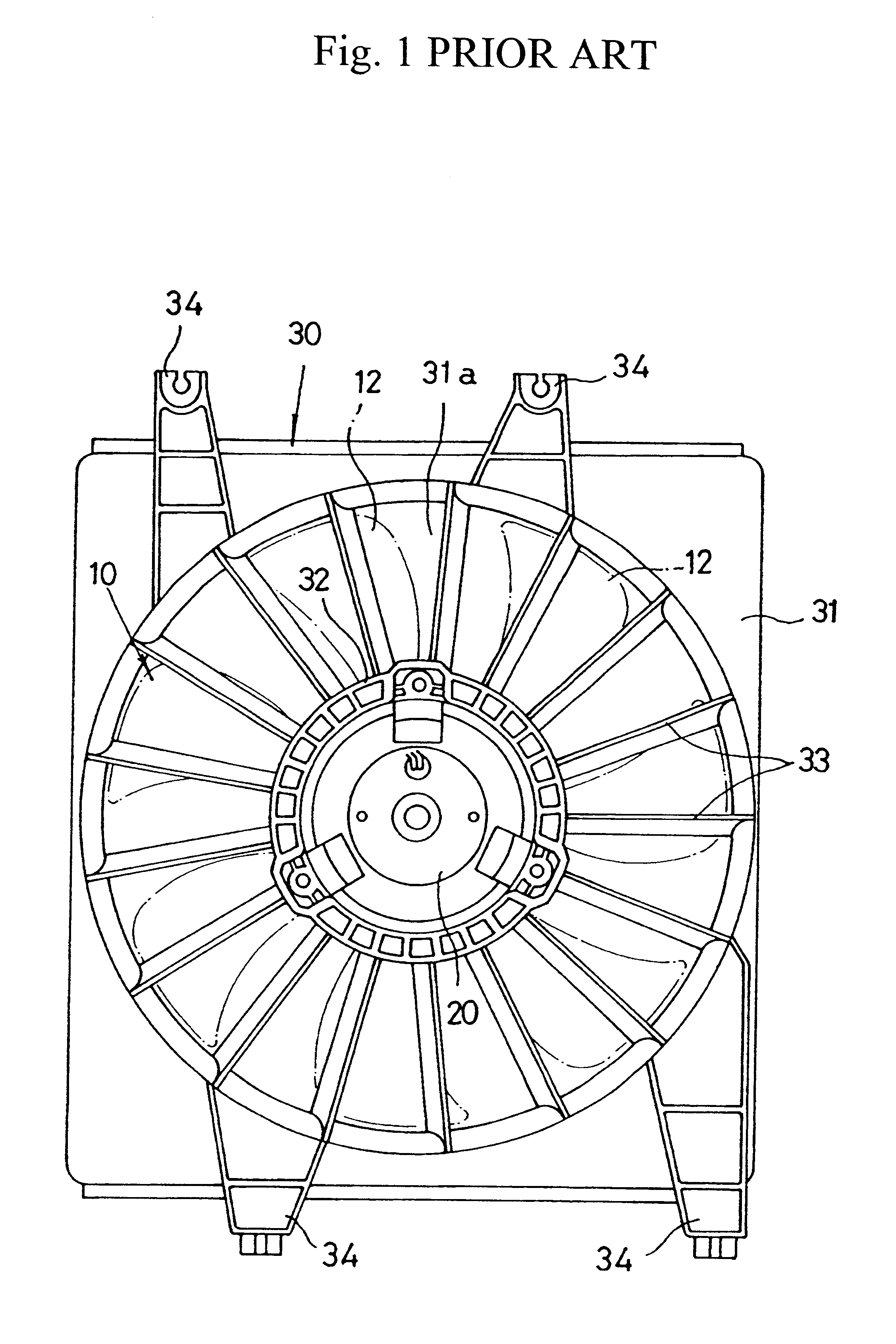 Airflow guide stator vane for axial flow fan and shrouded axial flow fan assembly having such airflow guide stator vanes