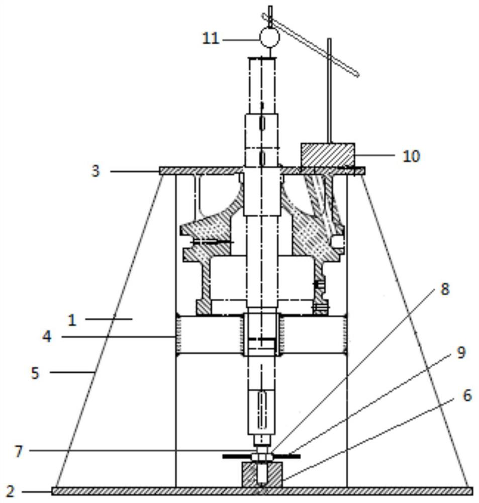 Tool and method for measuring movement quantity of electric auxiliary pump rotor of nuclear power plant