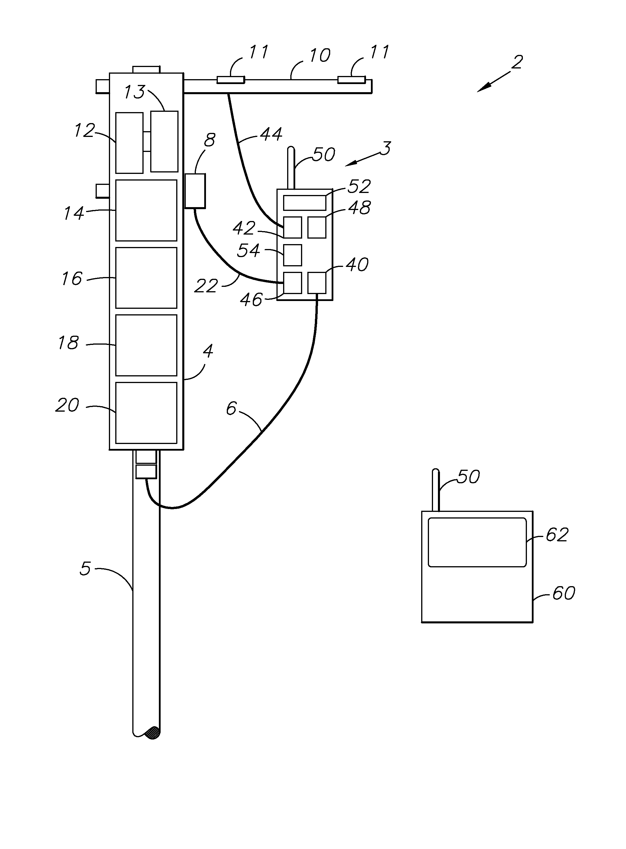 Handheld antenna attitude measuring system