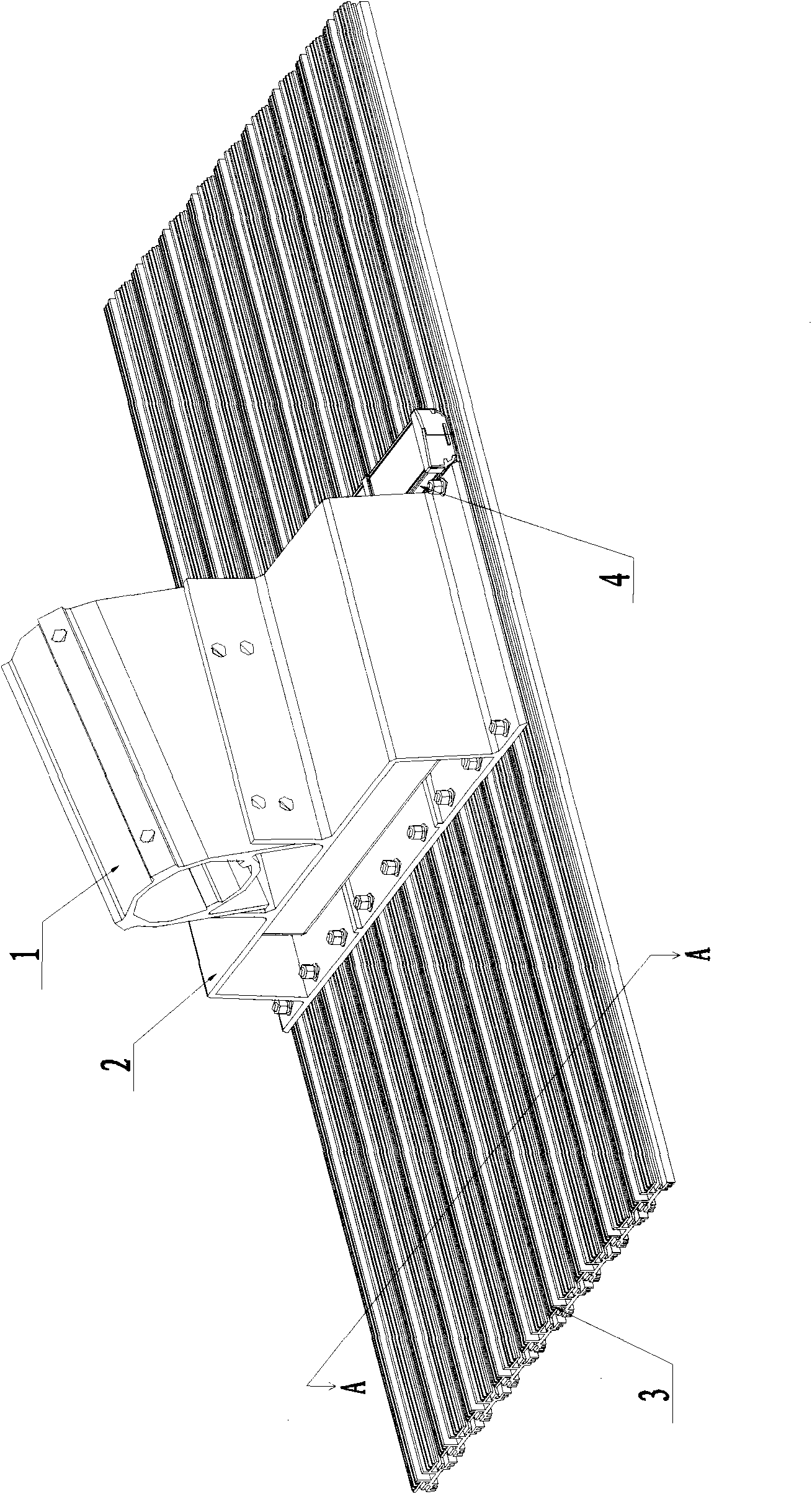 LED illumination lamp combined by using strip radiator assemblies