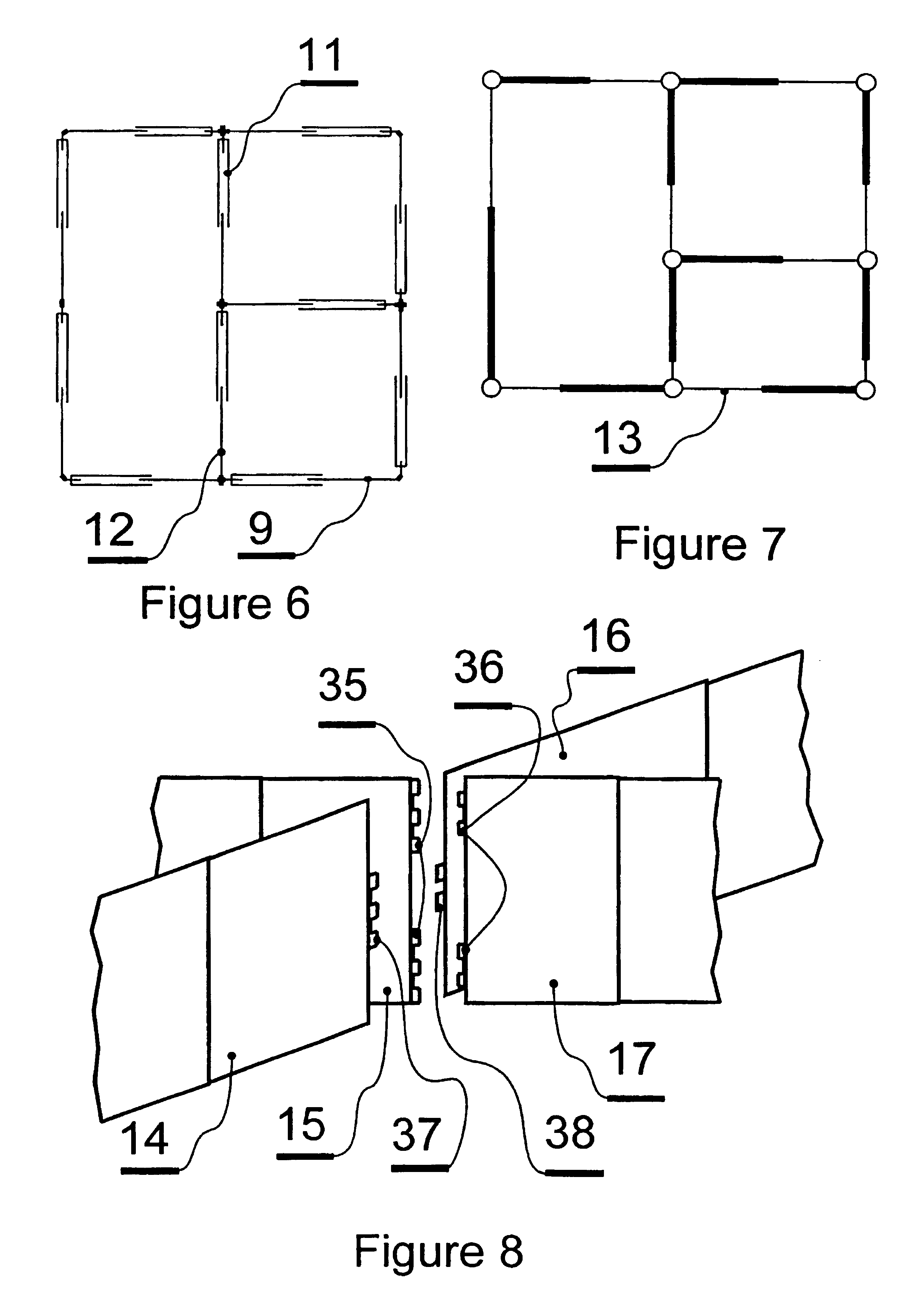 Adaptable device for delimiting and organizing spaces and volumes