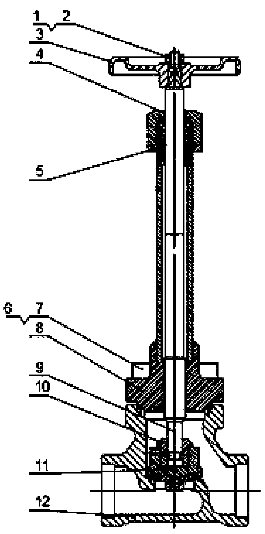 Novel ultralow temperature stop valve and operation method thereof