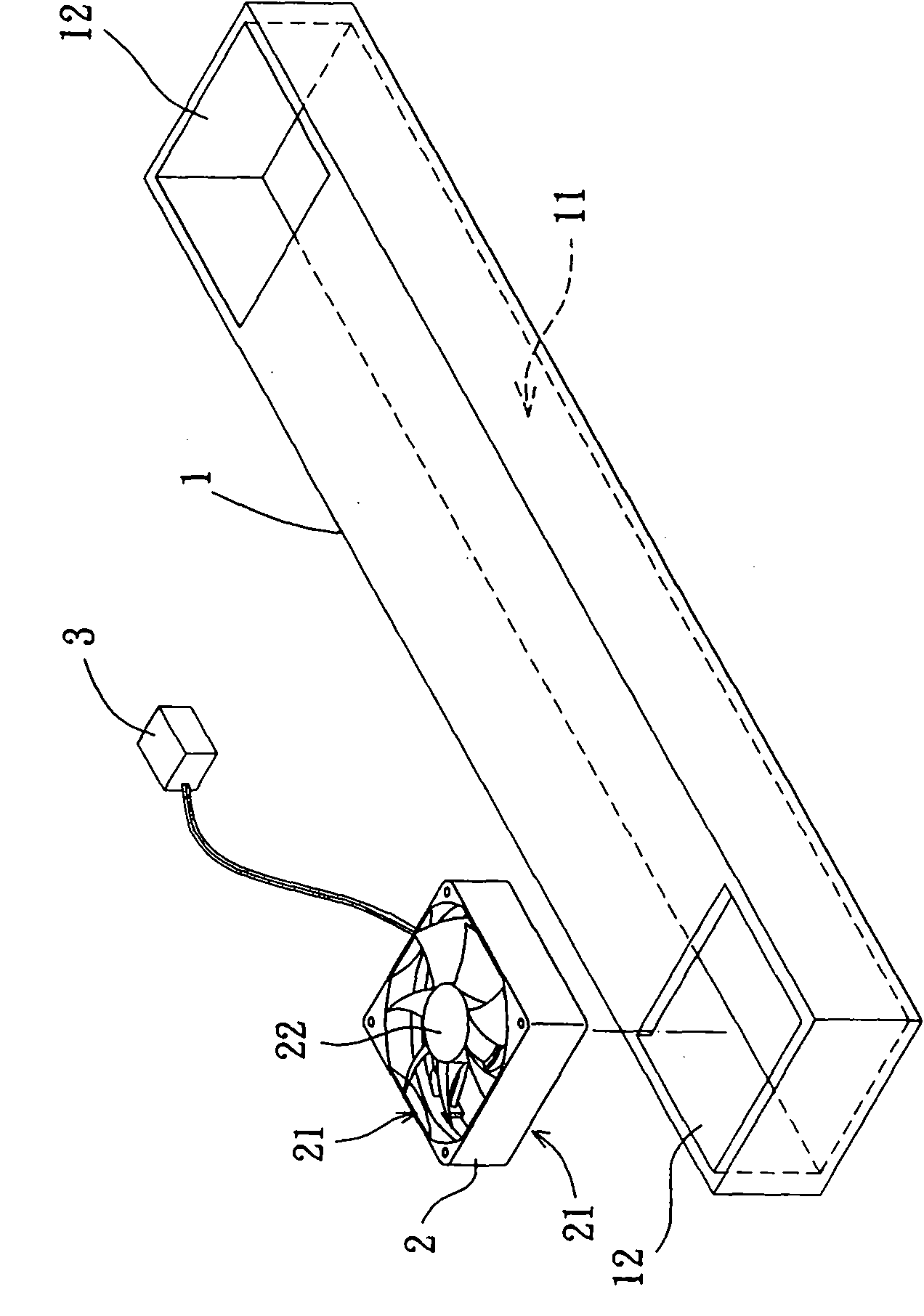 Radiating device