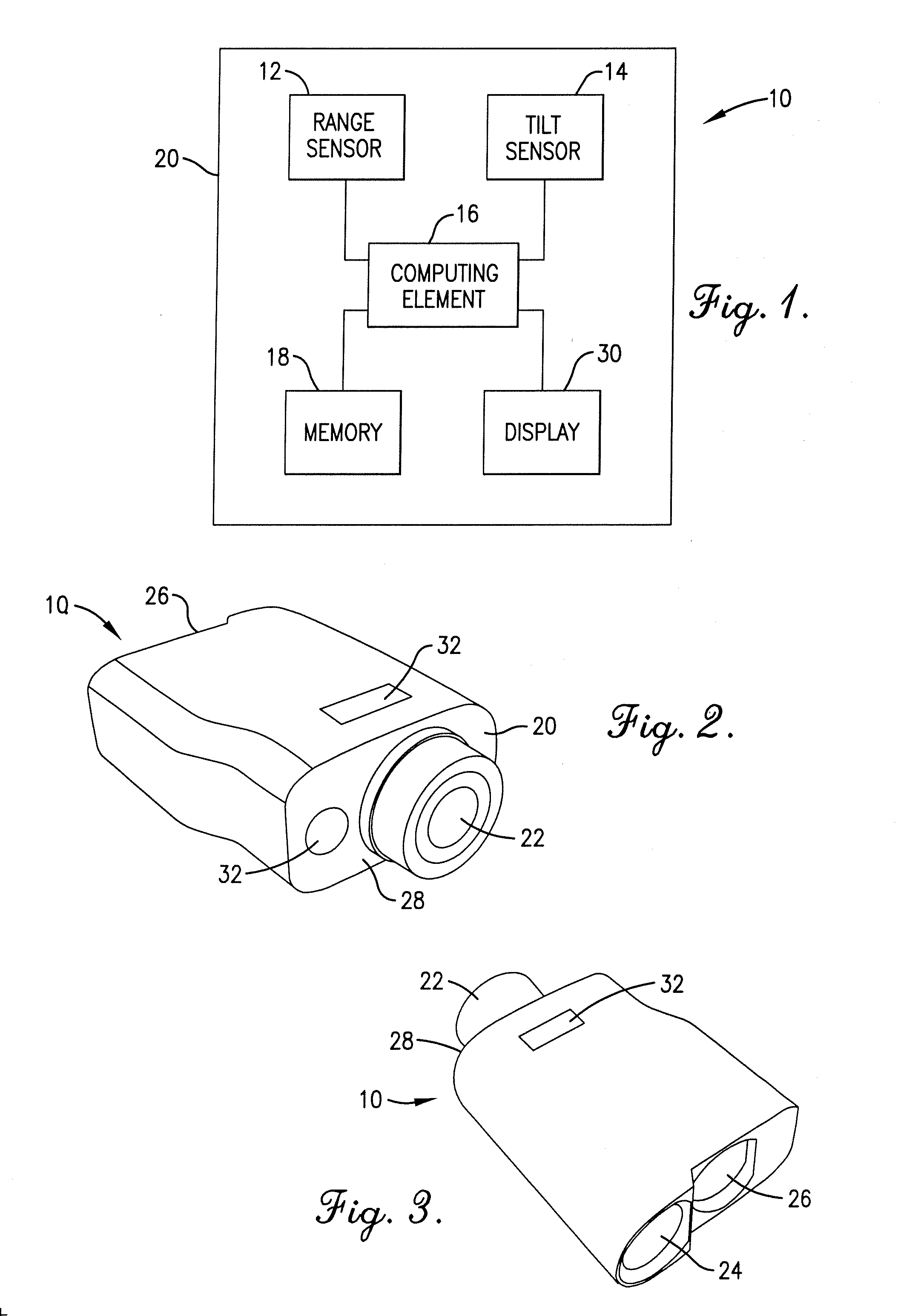 Method, device, and computer program for determining range to a target