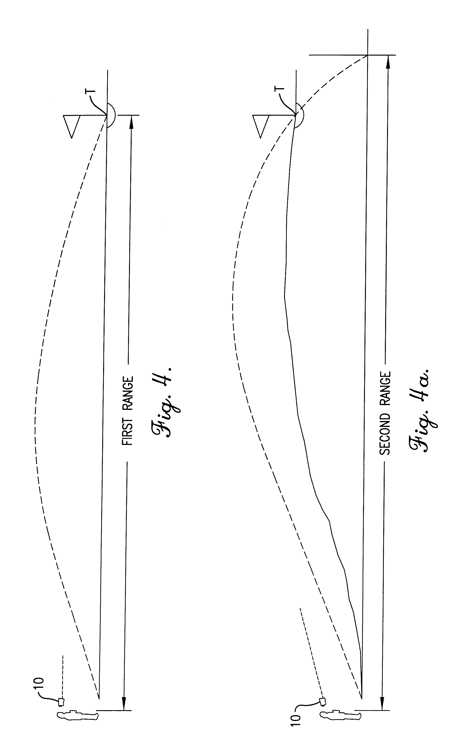 Method, device, and computer program for determining range to a target