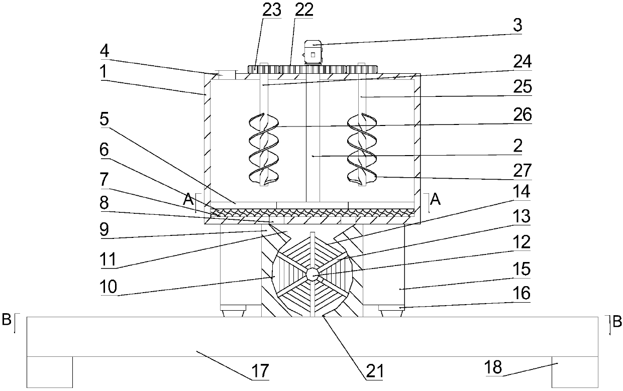 Concrete bridge face aggregate laying device