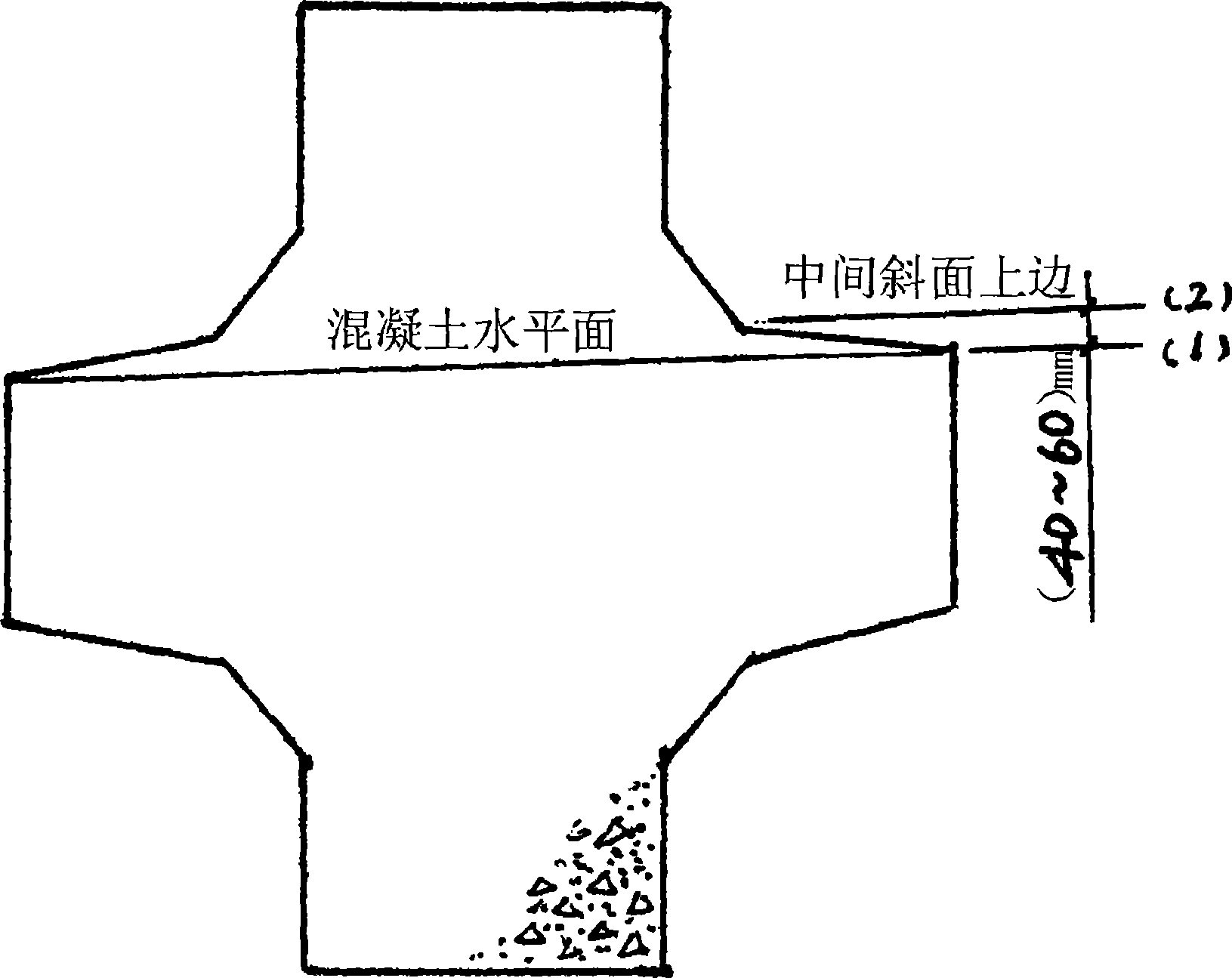 Method for producing water conservancy concrete wrest block and four-pin hollow block by using pipe pile wastewater slurry