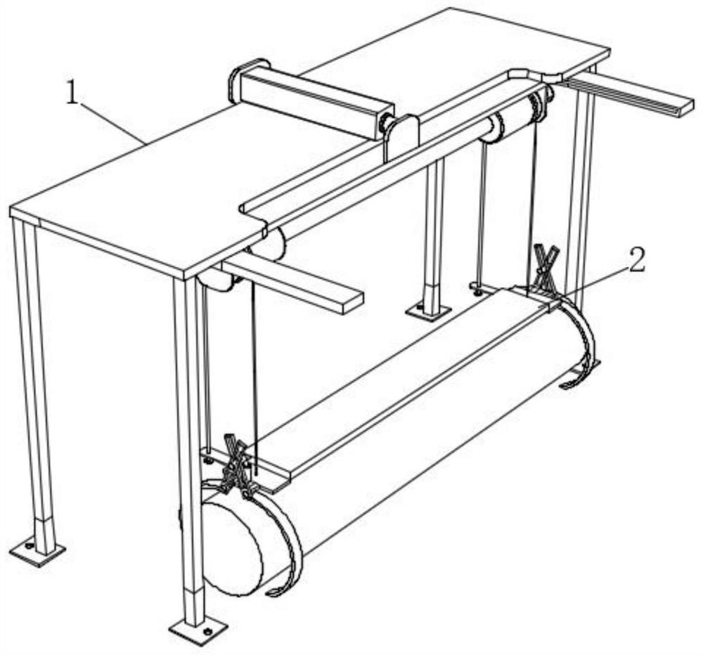 Mounting and dismounting device used for pipe fitting material