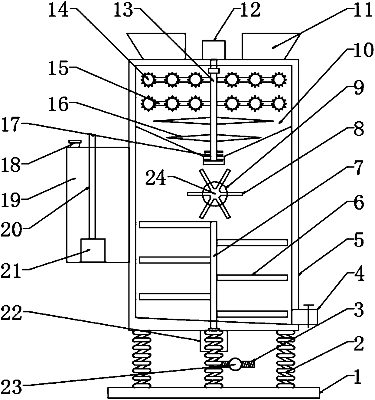 Swing type soil pollution repairing device