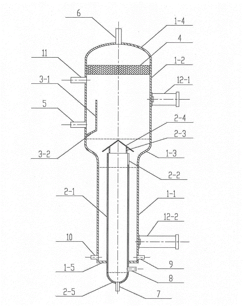 Gas-liquid-liquid three-phase separator for testing apparatus