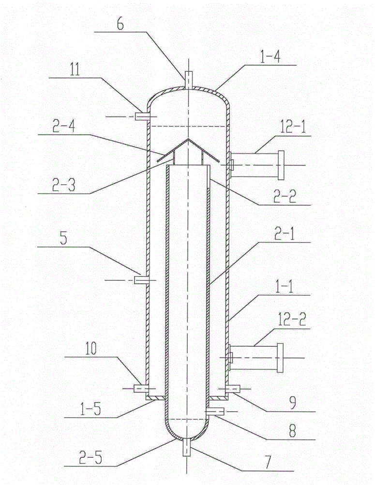 Gas-liquid-liquid three-phase separator for testing apparatus