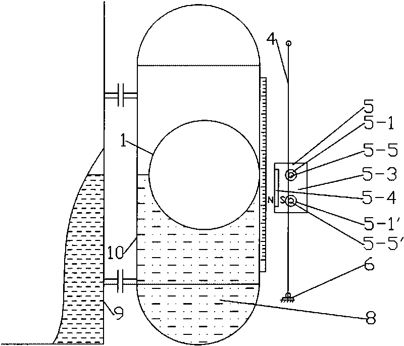 Continuous remote transmission float type level gauge