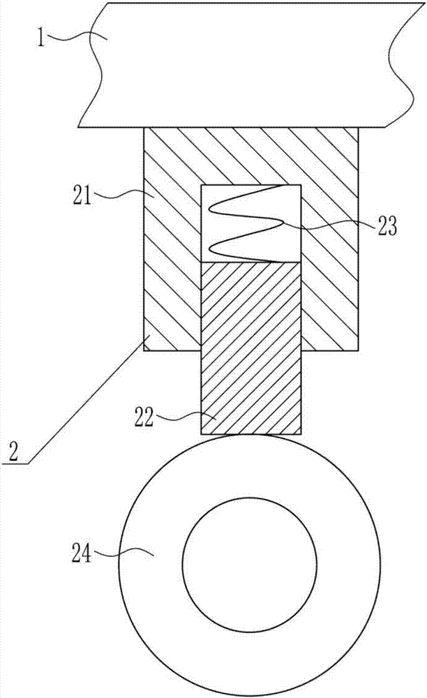 High-safety scrubbing device for bathroom glass door