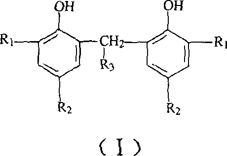 Cleaning production method for preparing bisphenol compound antioxidant product