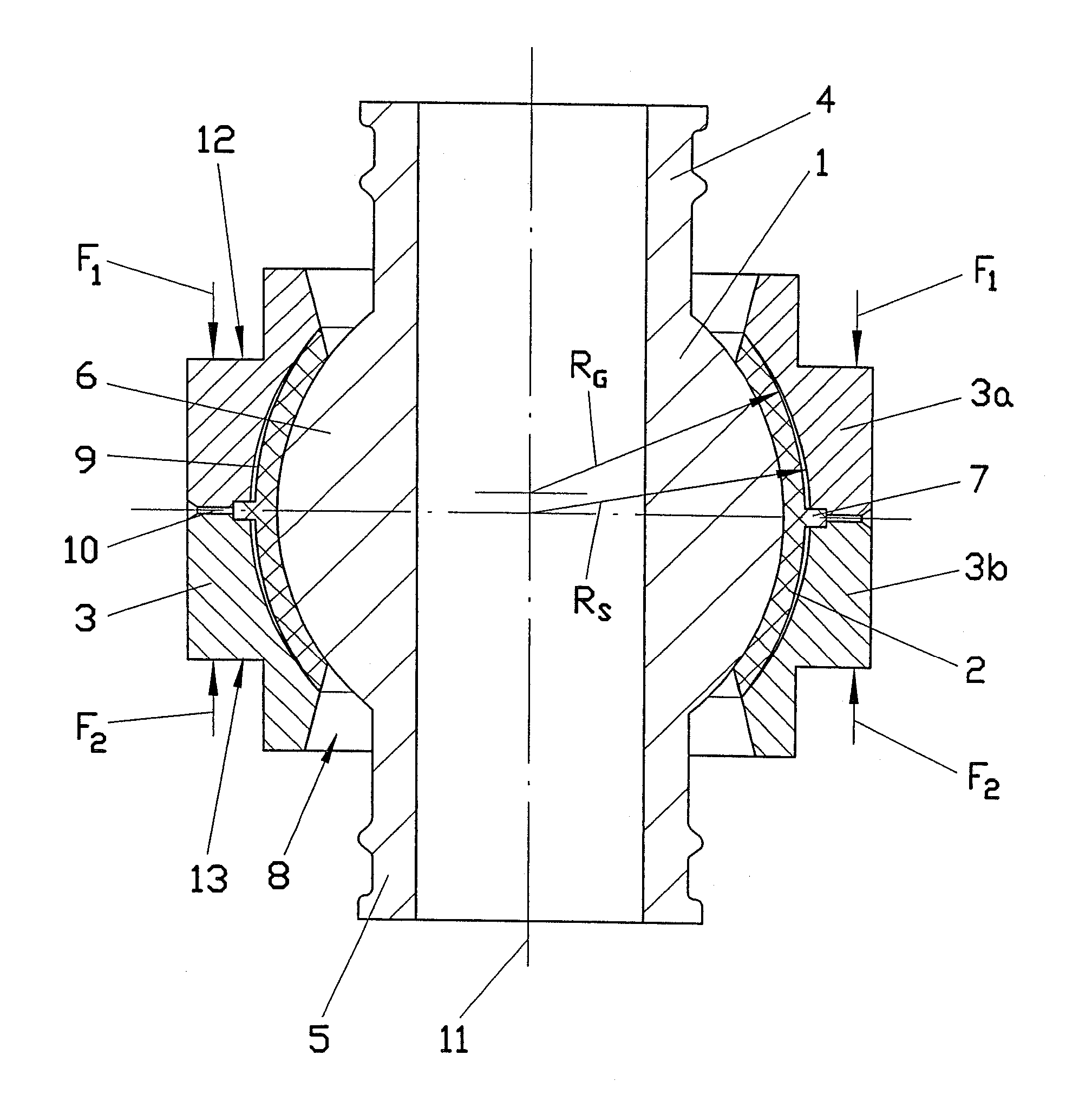 Ball sleeve joint and process for manufacturing same