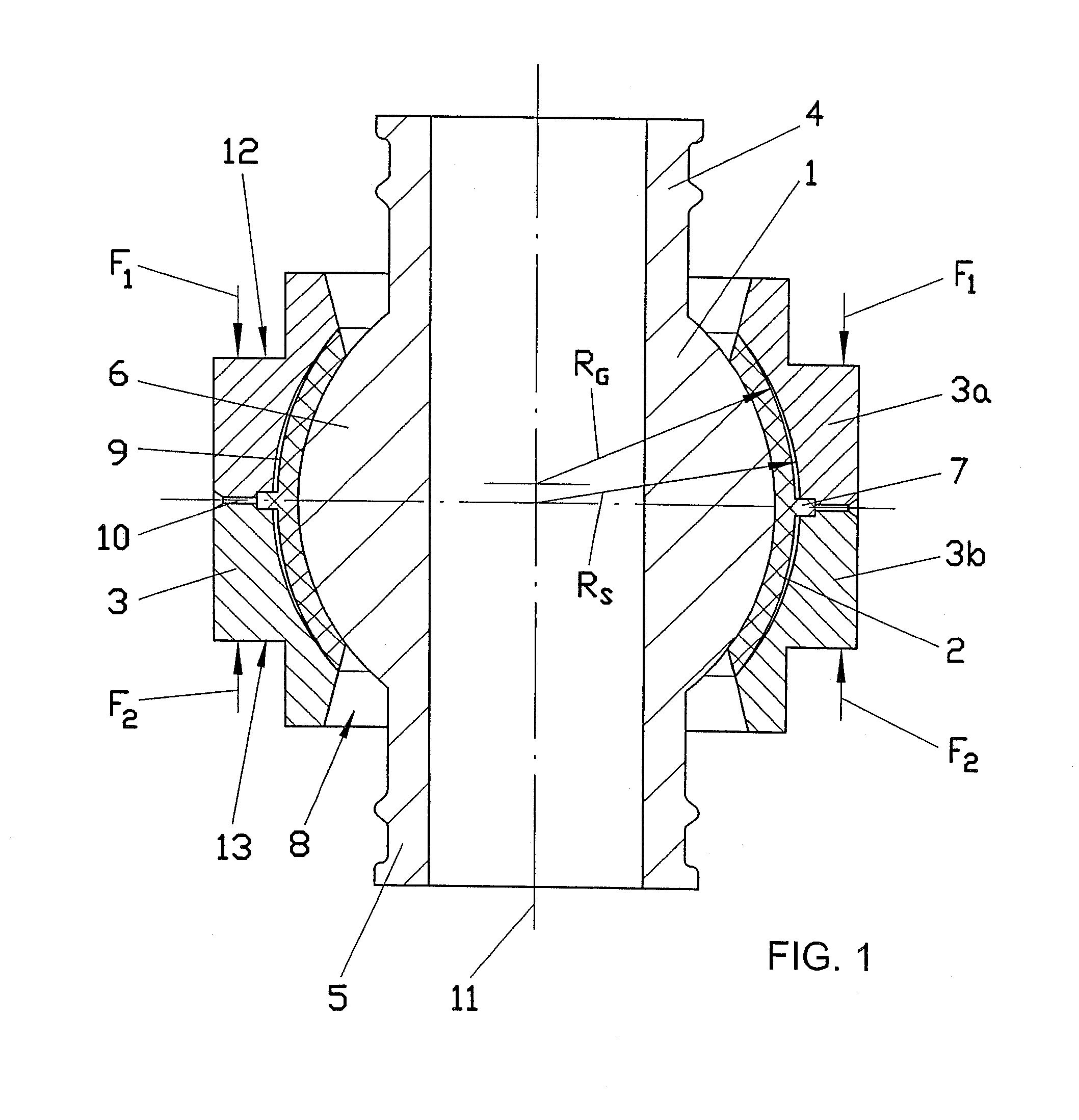 Ball sleeve joint and process for manufacturing same