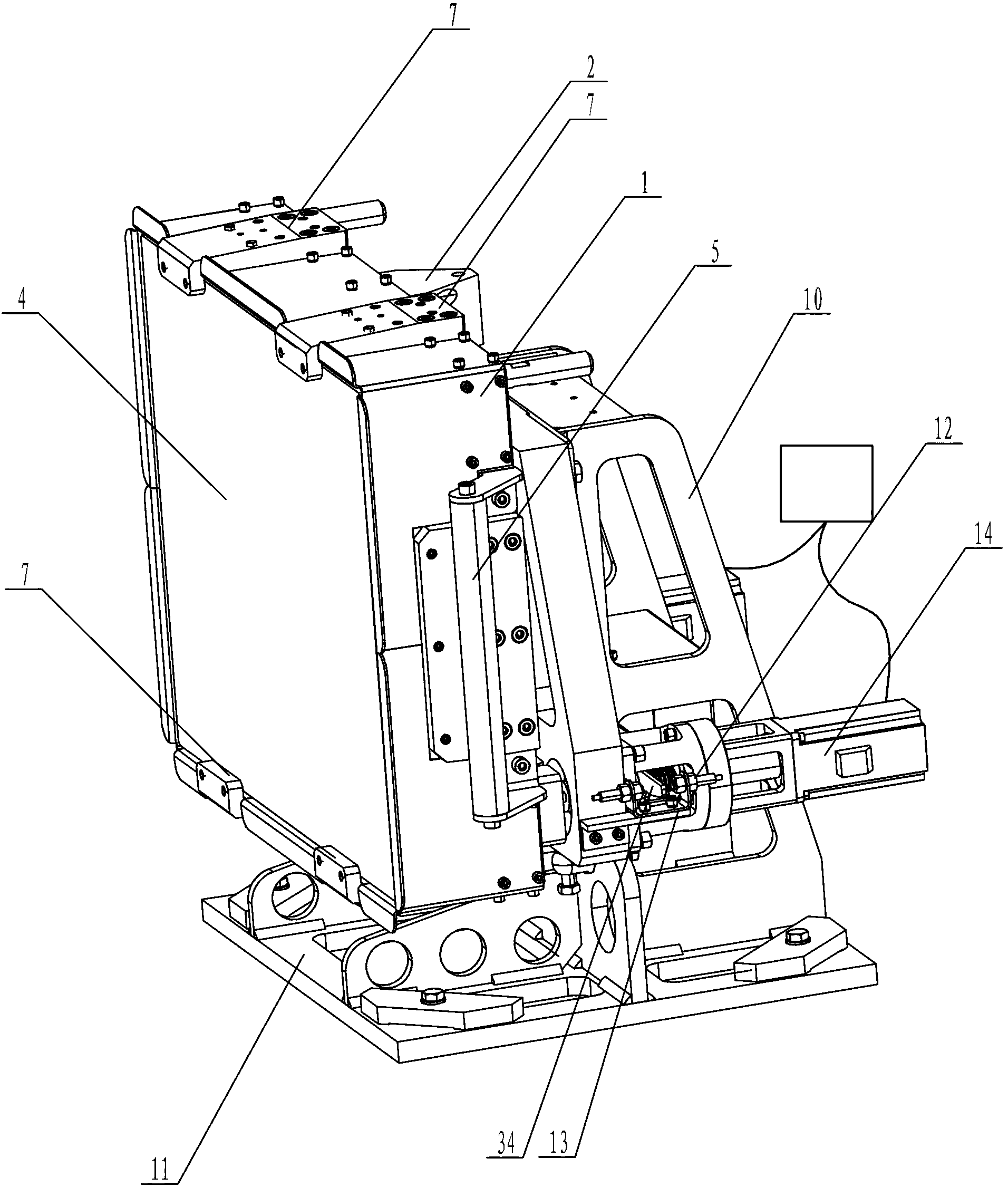 Three-point high-precision large-aperture electric reflector frame