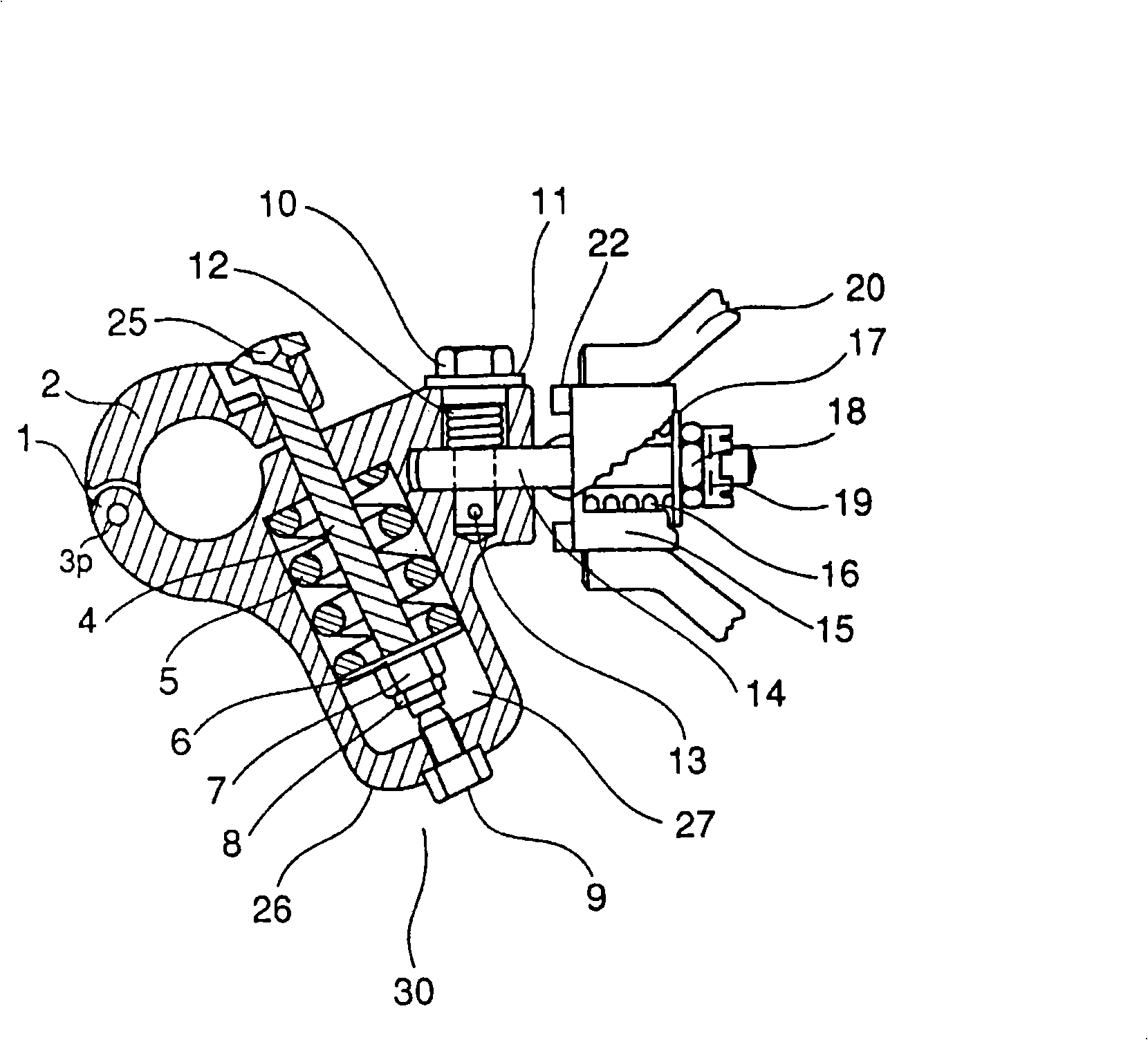 Escapement for electric power line without bolt