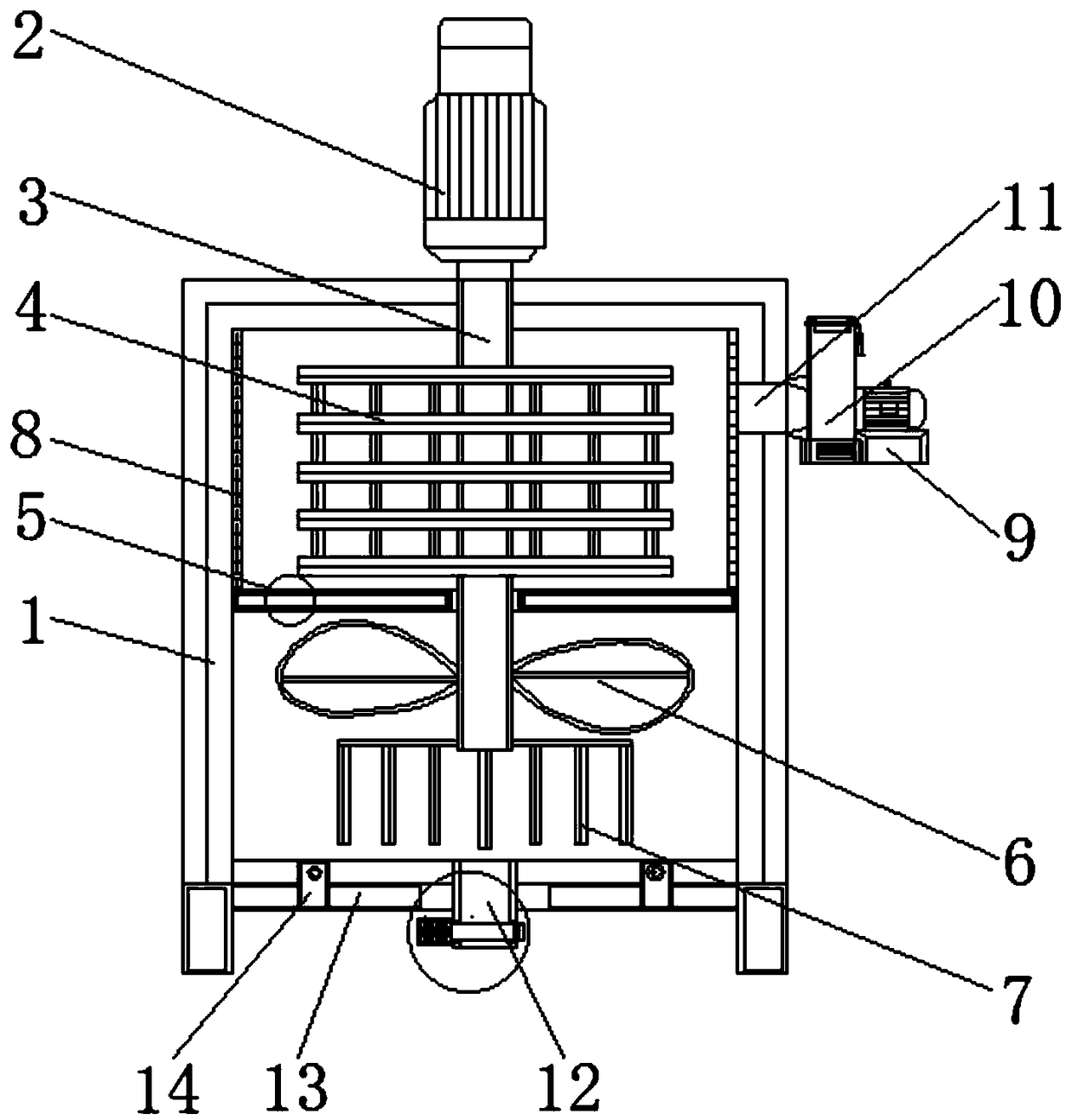 Feeding device for production of non-woven fabric