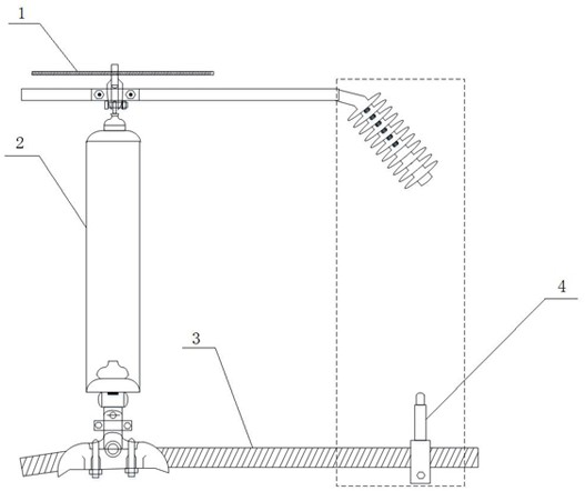 Horn-shaped recoil type compression arc extinguishing lightning protection device