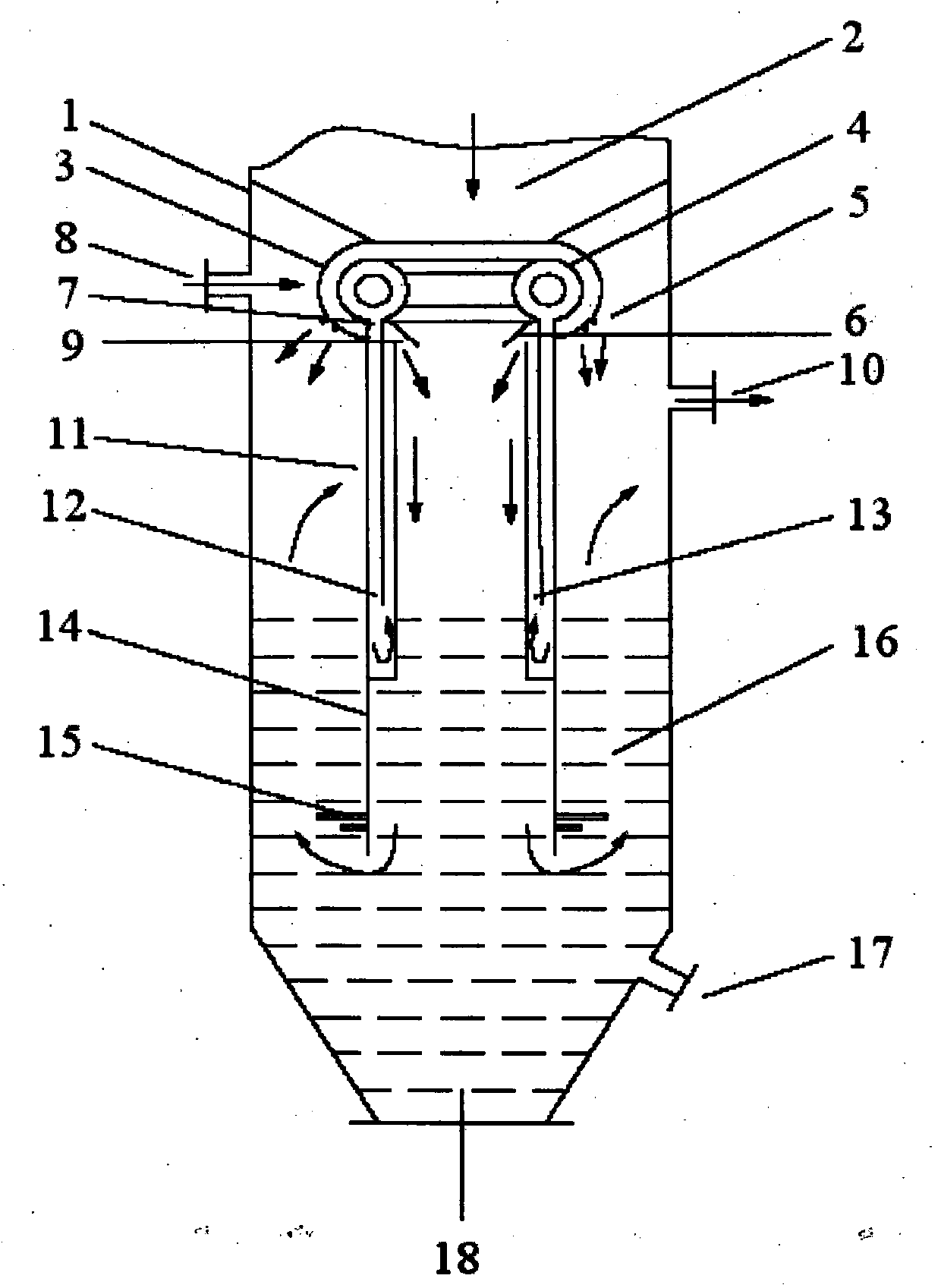 Cooling and washing equipment for high-temperature coal gas