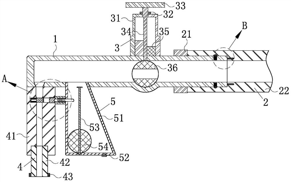 An installed drinking water valve for easy disassembly