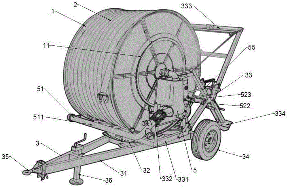 Reel sprinkling irrigation machine