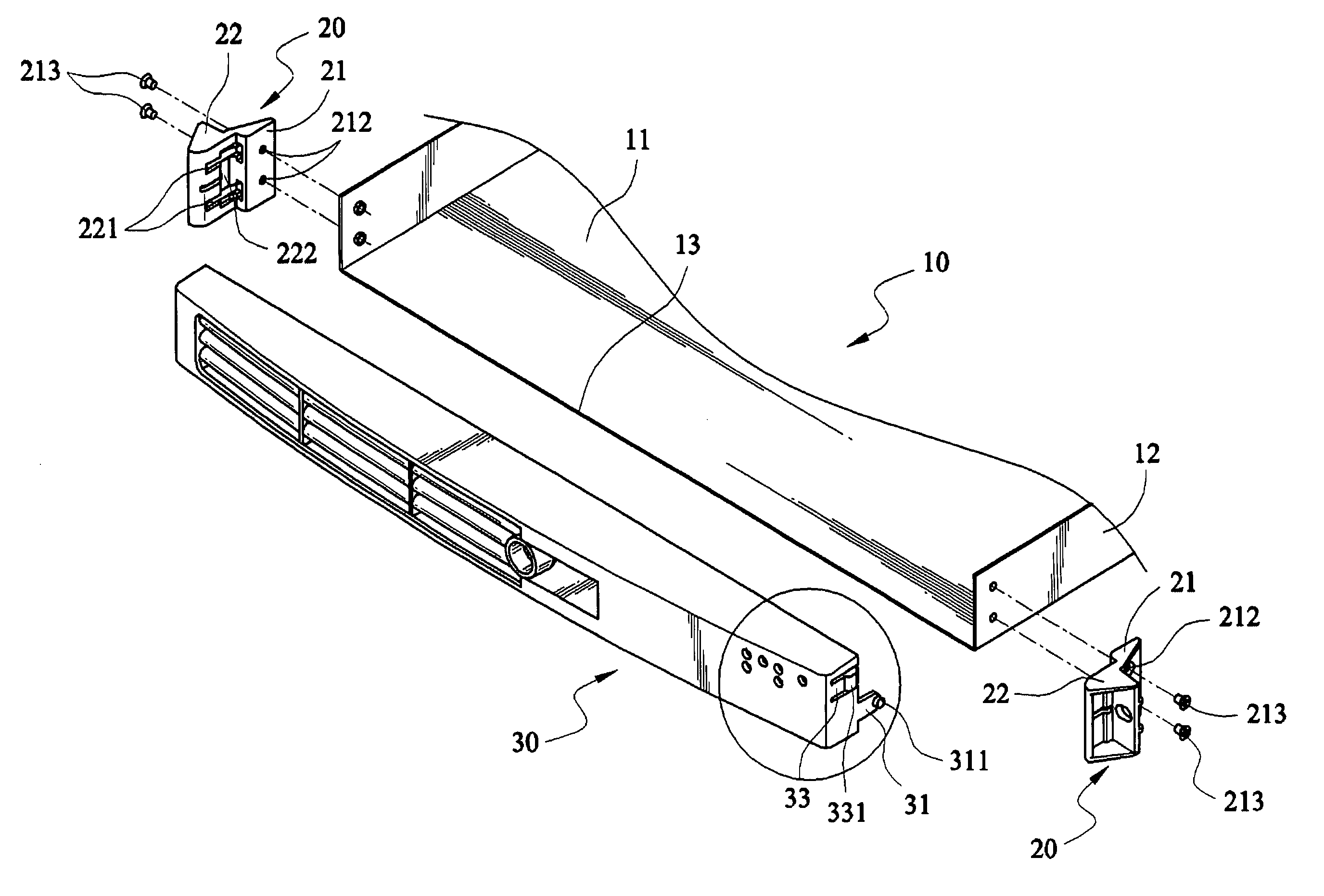 Face panel anchoring apparatus