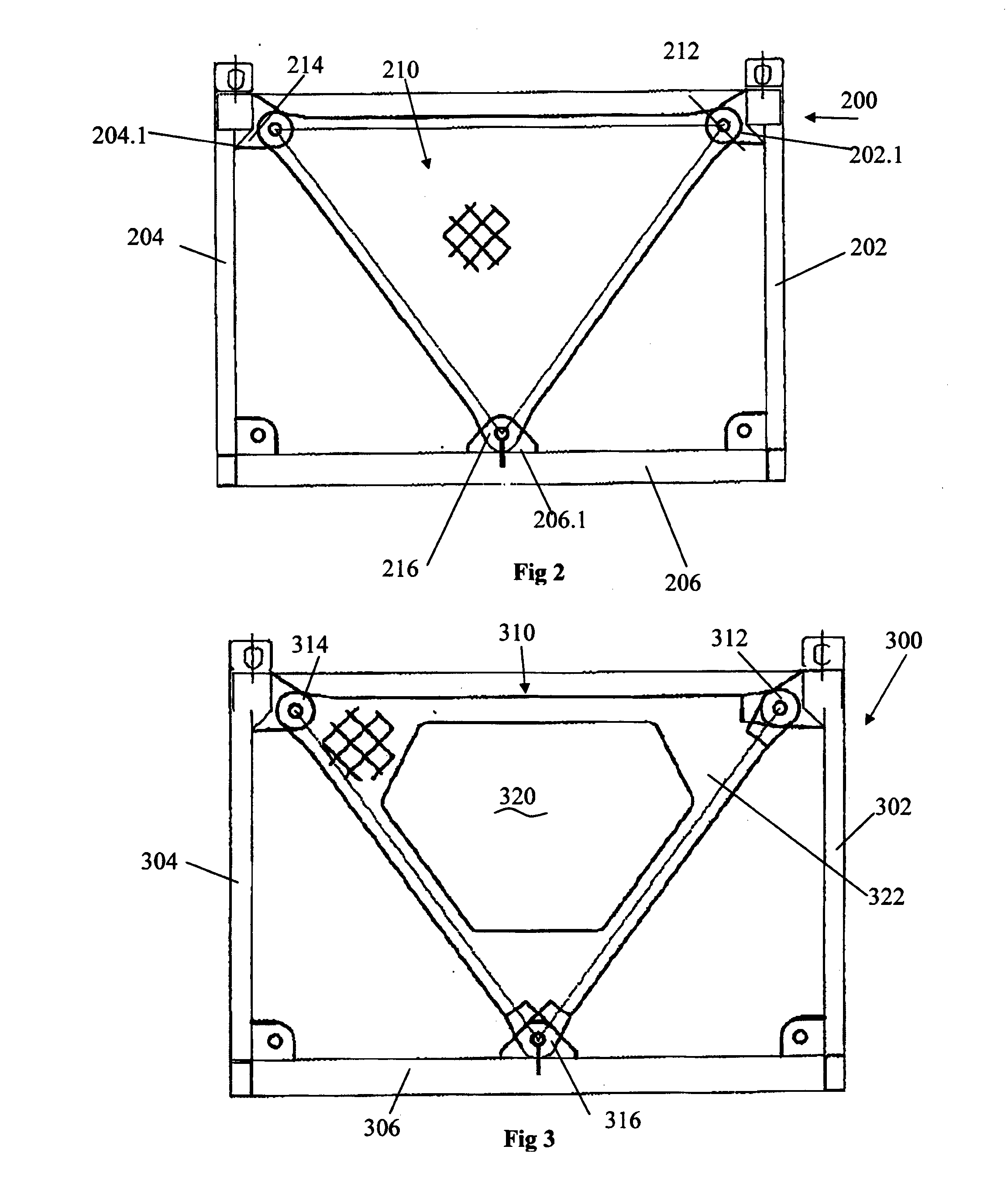 Improved container, container construction, handling method and apparatus