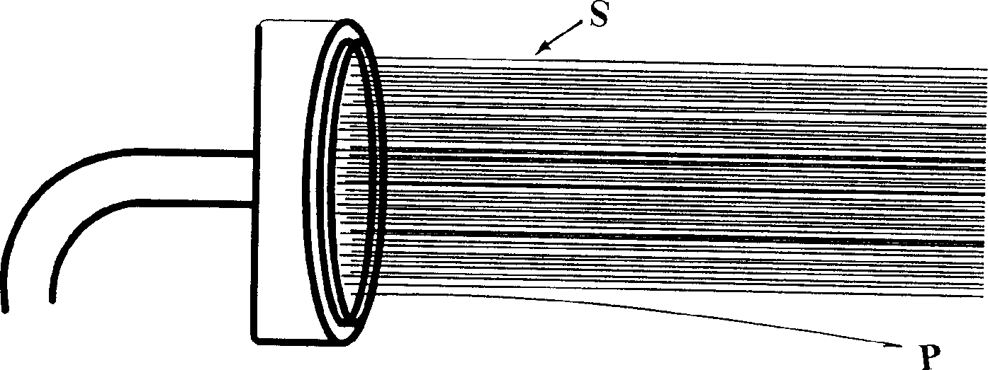 Thread spraying structure