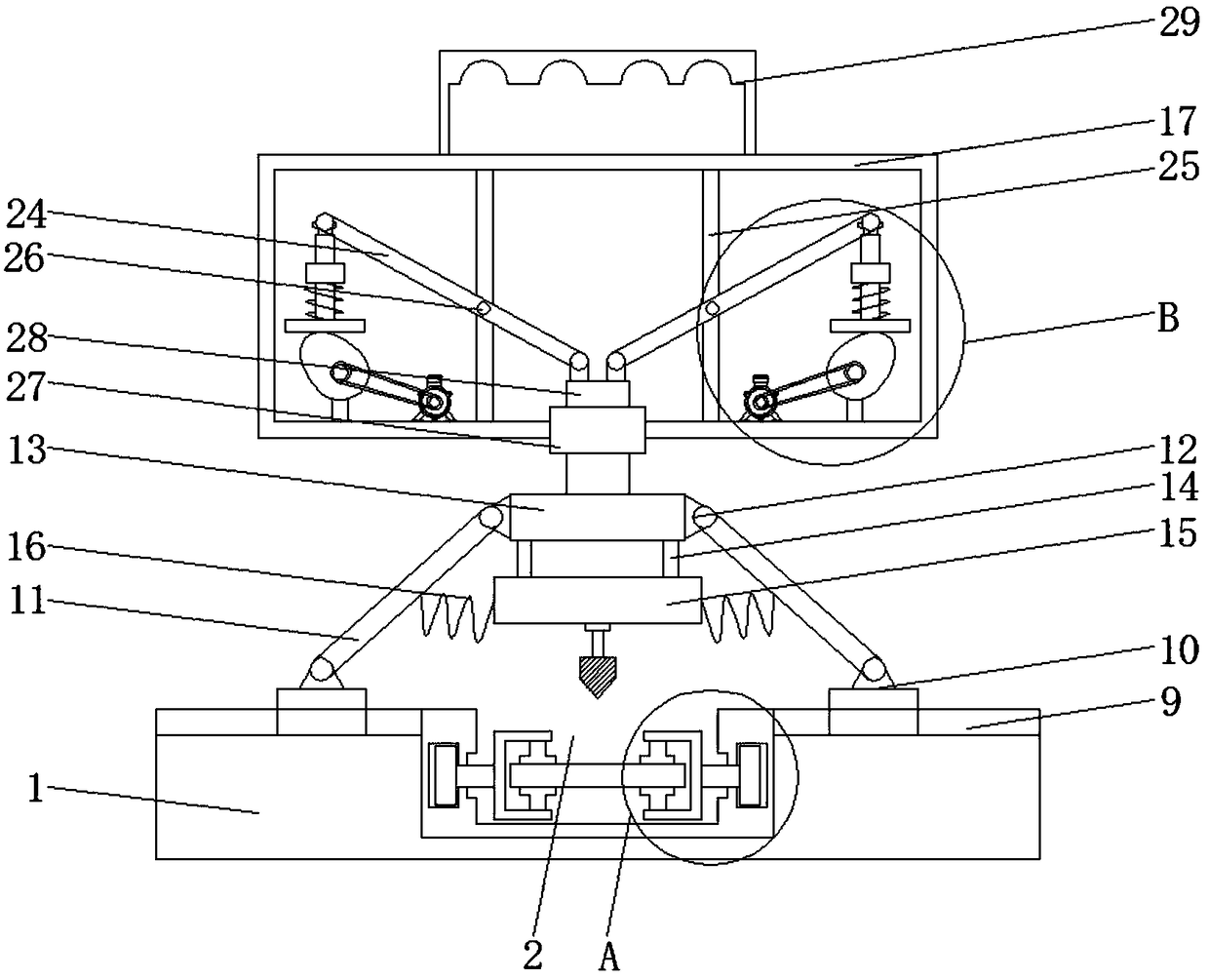 Handheld drilling device for construction