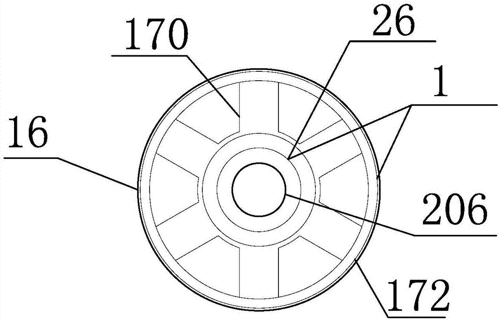 Mop jet-flow speed-variable washing spin dryer with magnetic-buckle connection and self-locking lifting lateral axial column cylinder