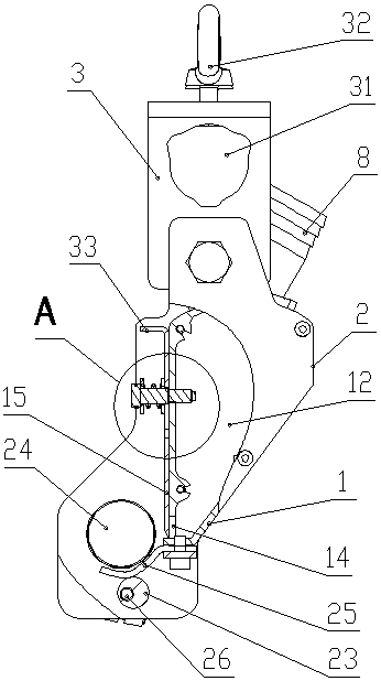 Glass bead broadcasting device used for ruling machine