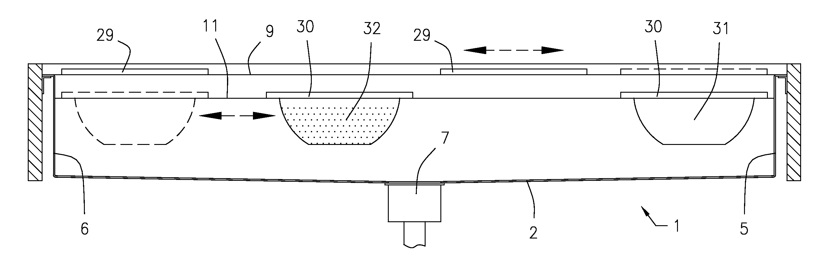 Sink with sliding interchangeable food preparation accessories