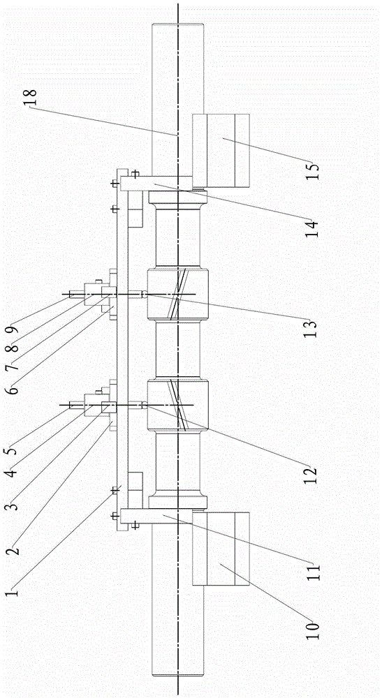 Symmetry degree measurement device for herringbone gears