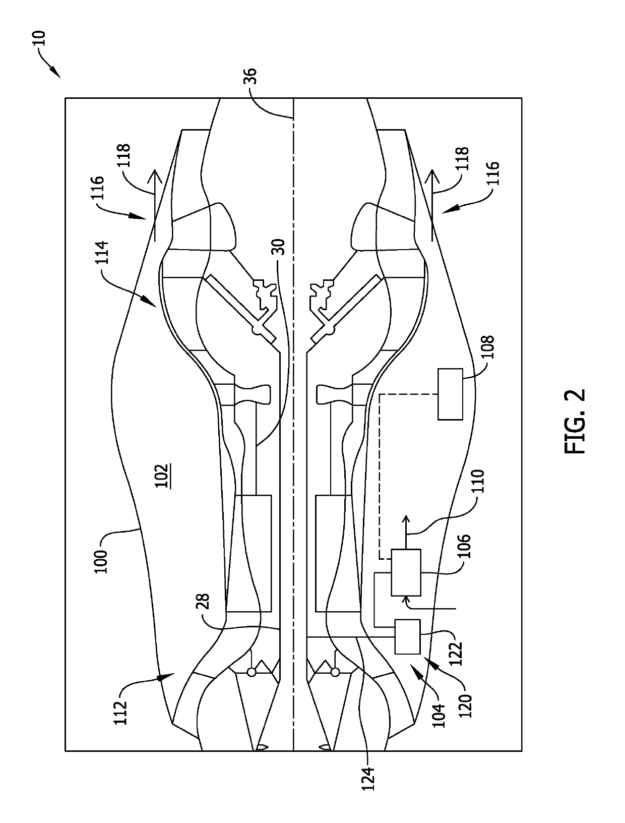 Turbine engine and method of cooling thereof