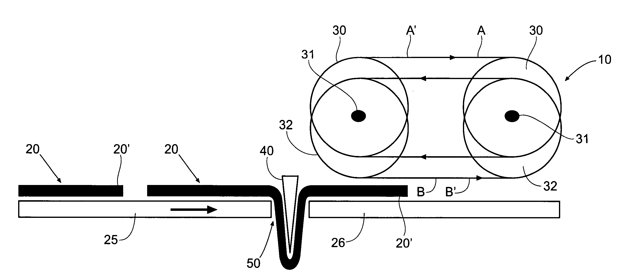 Method and apparatus for changing speed or direction of an article