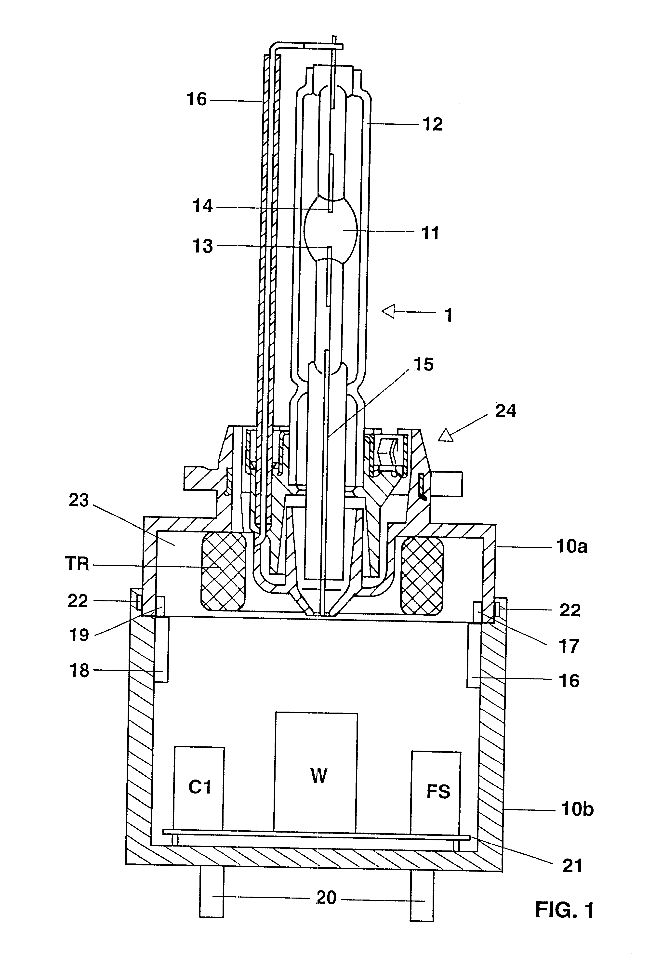Lighting system with a high-pressure discharge lamp