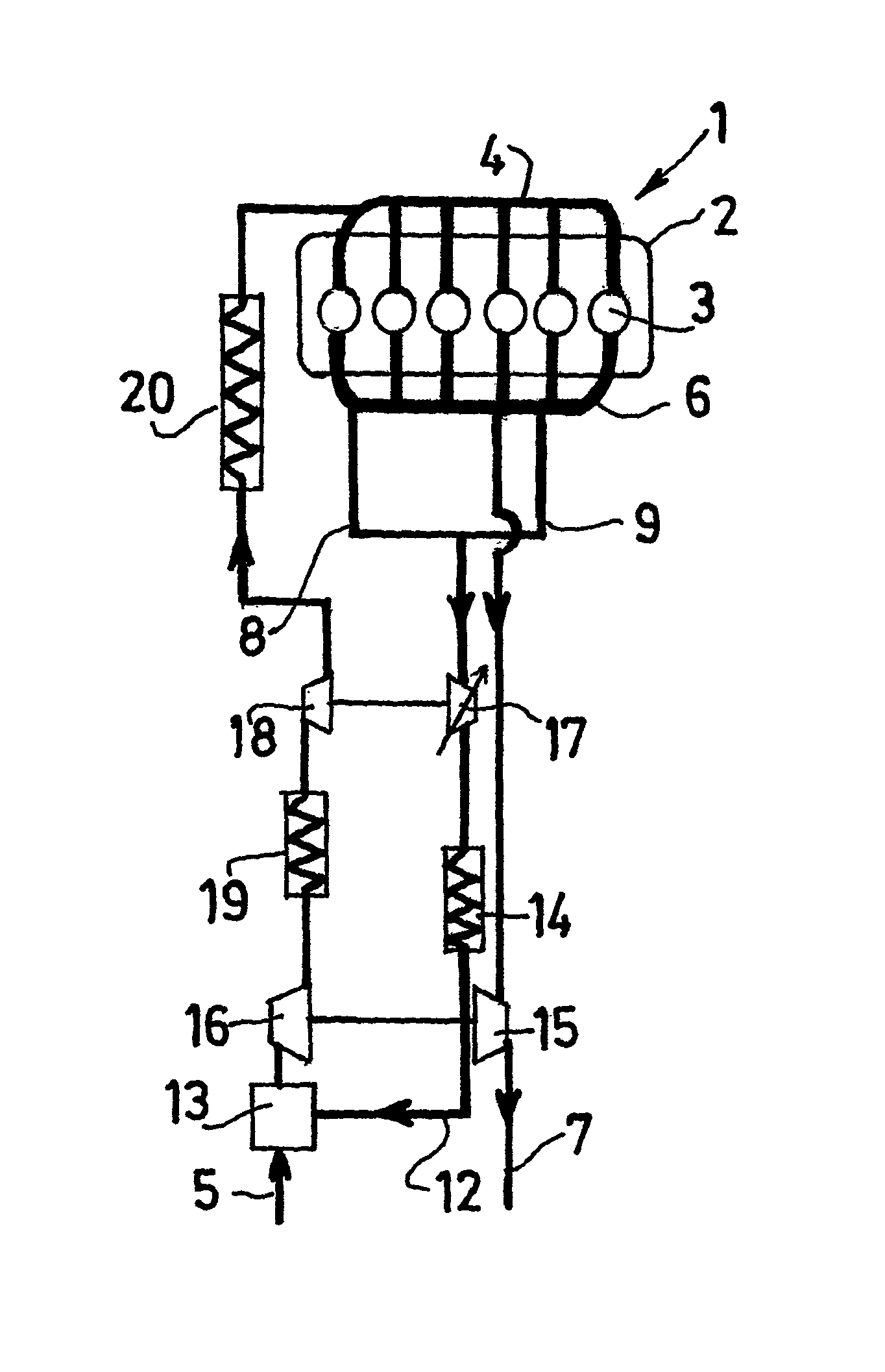 Internal combustion engine comprising an exhaust gas recirculation system